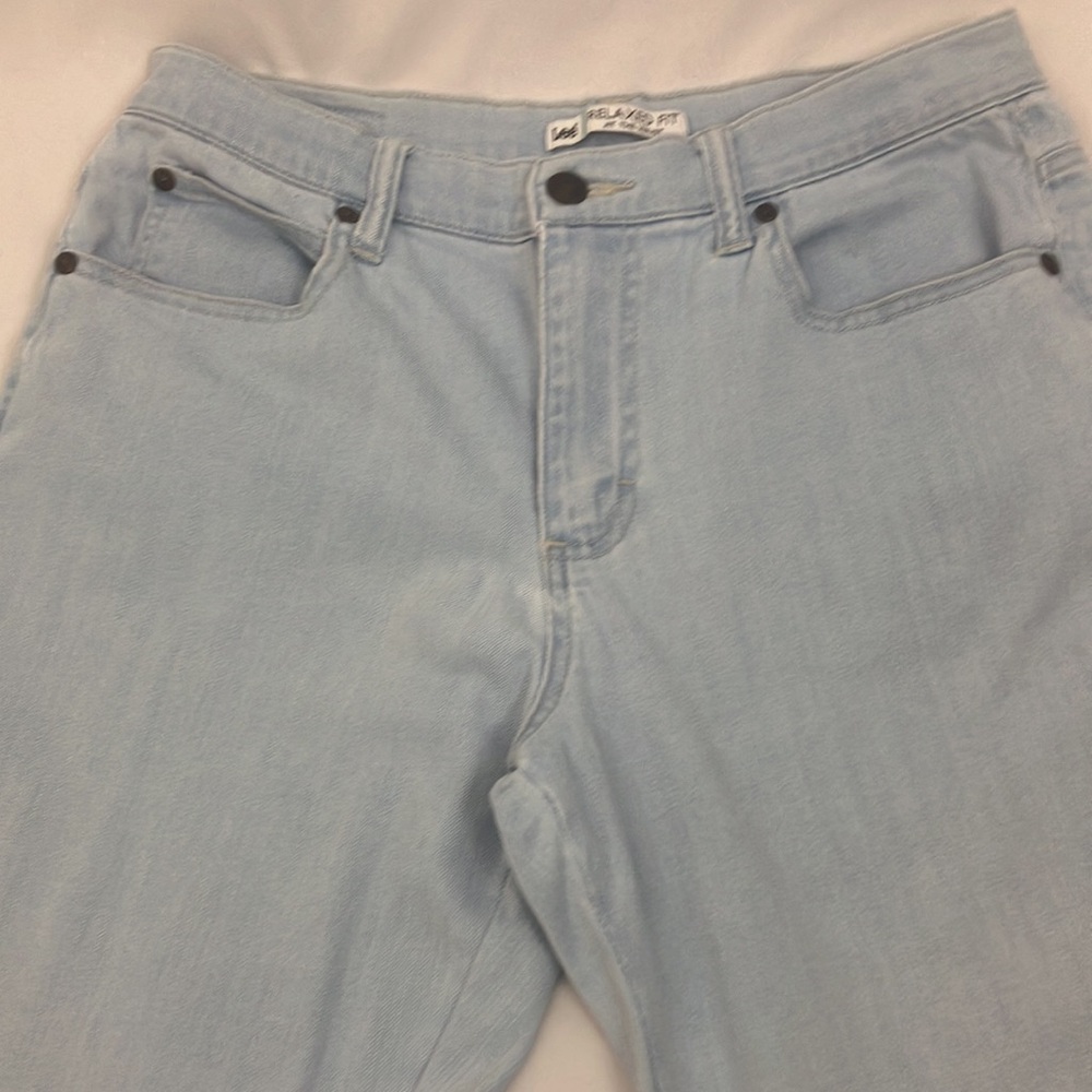 Lee Relaxed At The Waist Light Blue Women's Jeans size 8 Petite - Picture 3 of 10